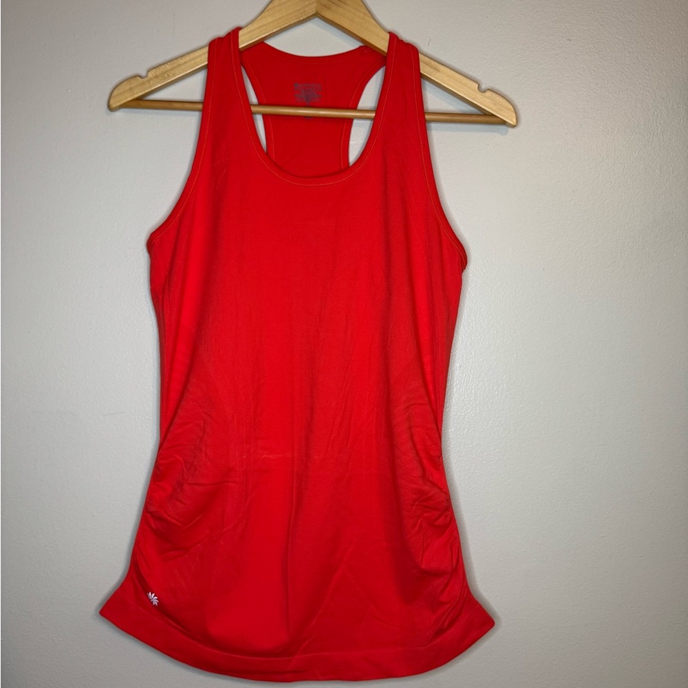 Athleta‎ Orange Ruched Racerback Tank Small